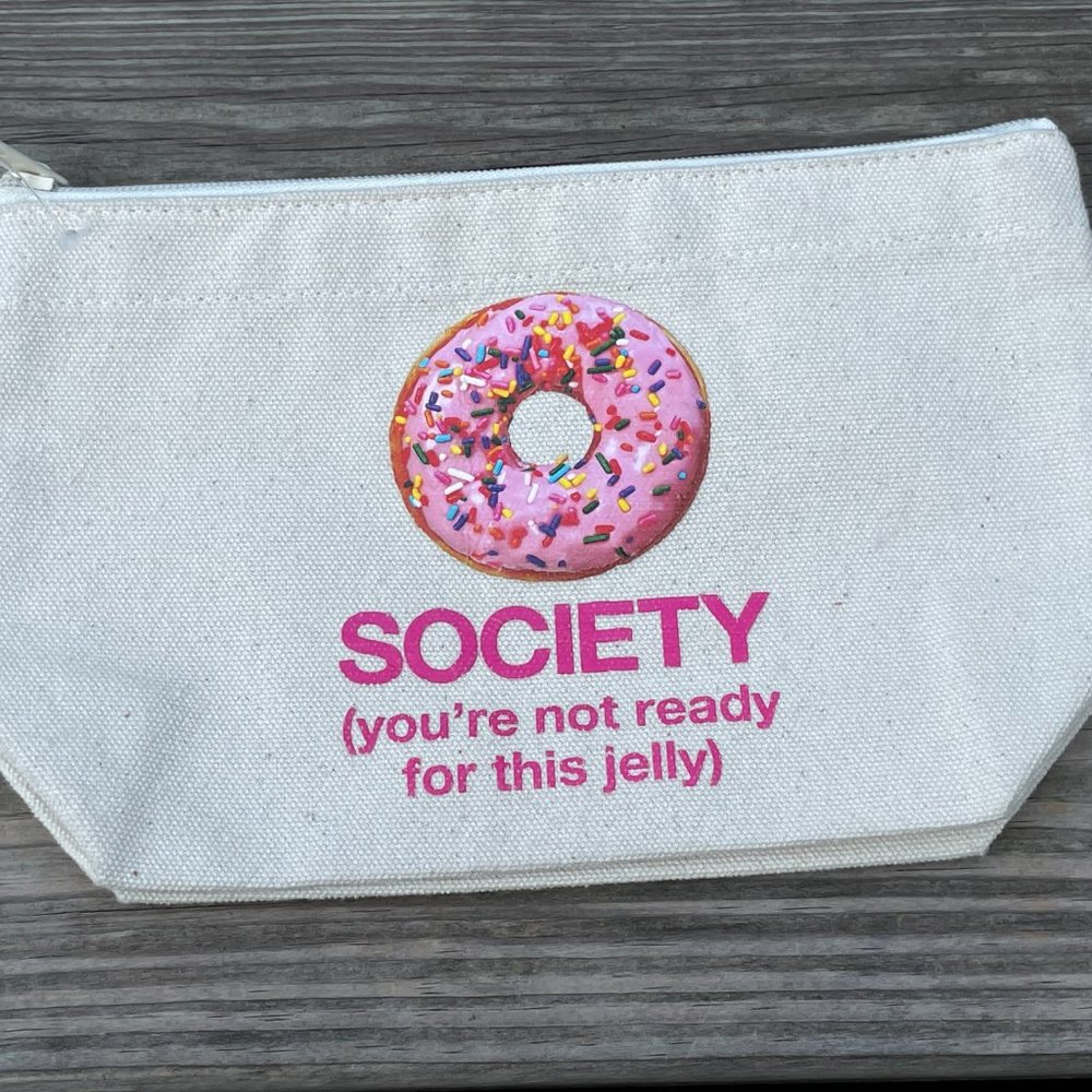 DOGEARED Makeup Bag Society Doughnut Donut Lil Zip